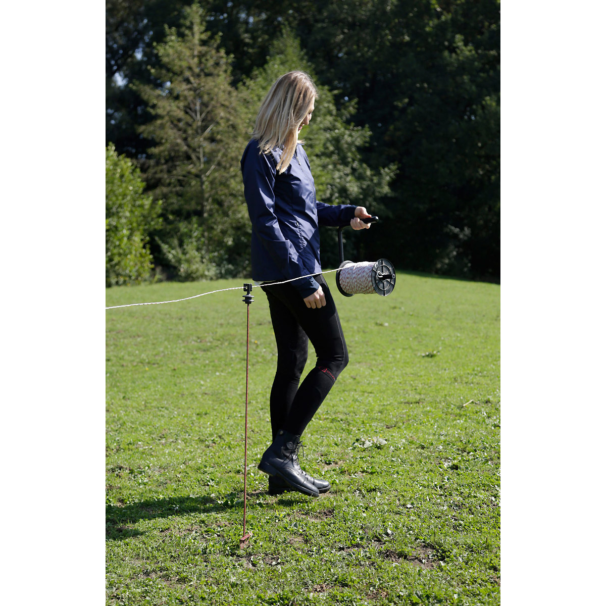 Kerbl Einhand-Abrollhilfe für Weidezaunspulen