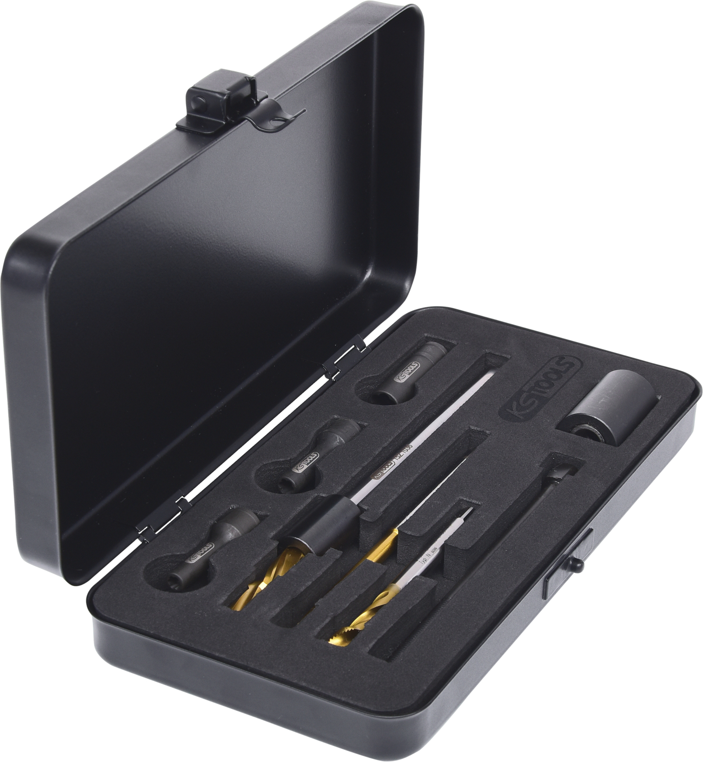 KS Tools Universal Glühkerzen-Ausbohrsatz M10 x 1, 8-tlg