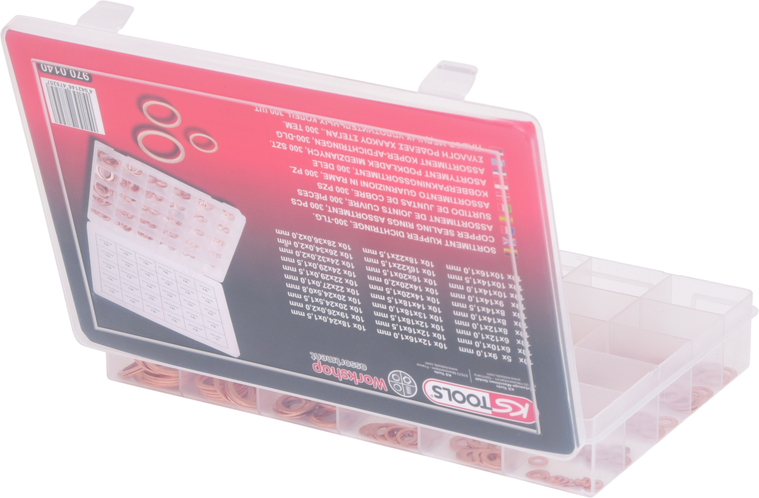 KS Tools Sortiment Kupfer-Dichtringe, 5-28, 300-tlg