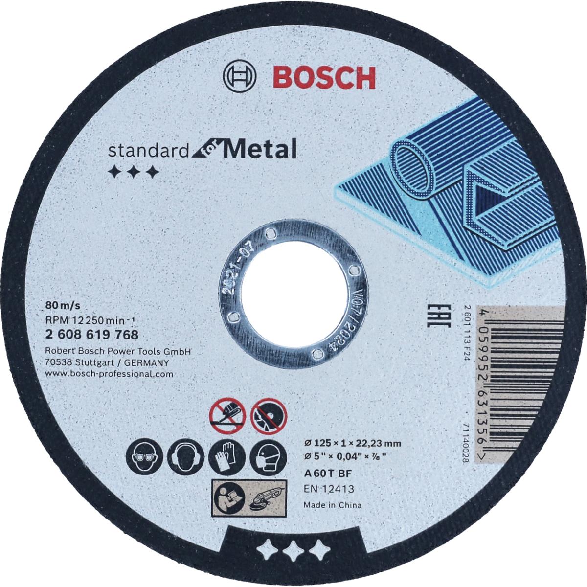 Bosch Standard for Metal Trennscheibe gerade, 22,23 mm