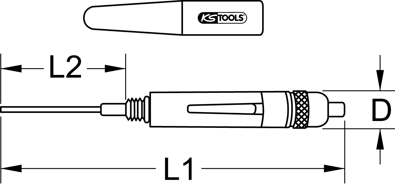 KS Tools Präzisions-Ölstift, 140mm