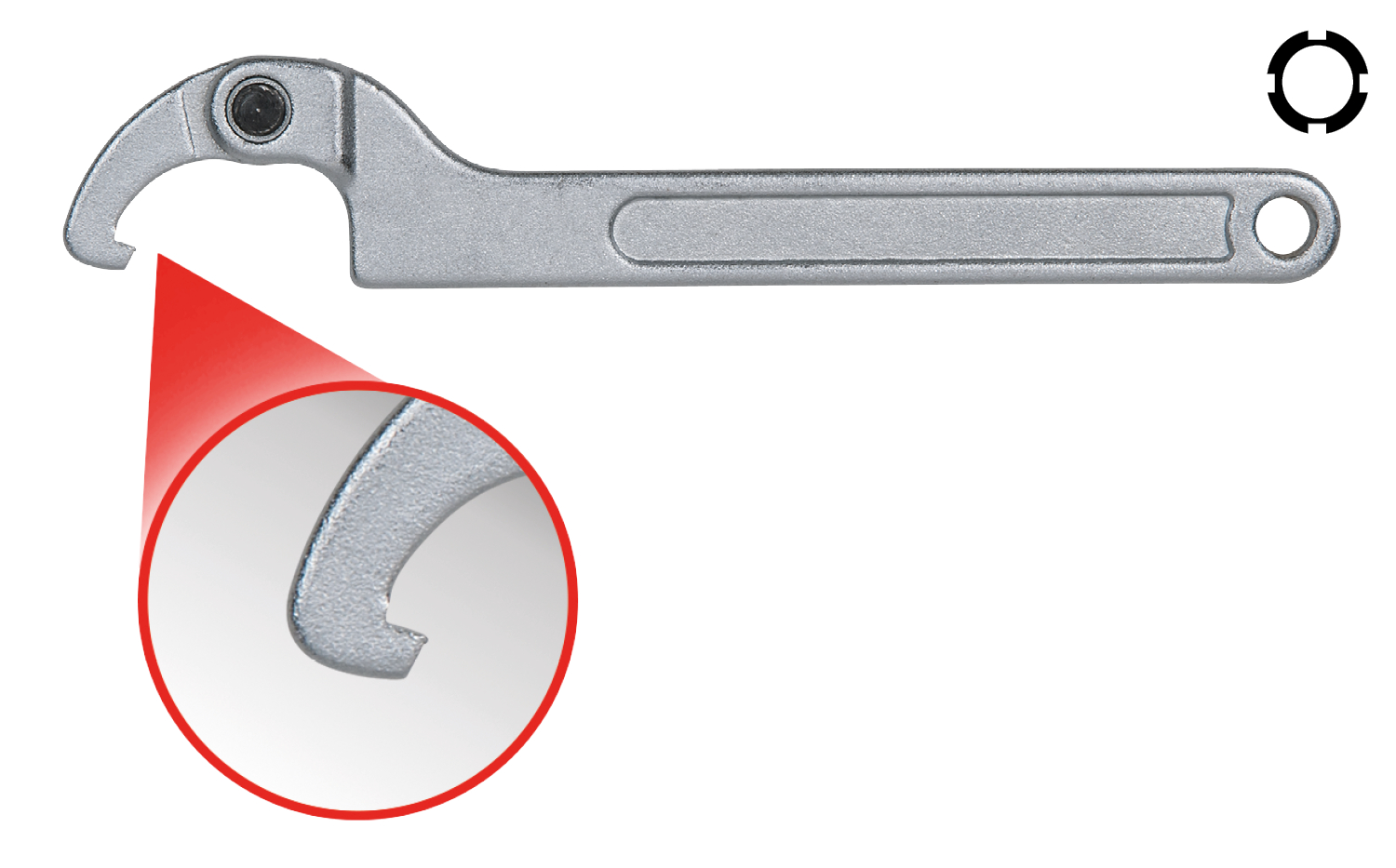 KS Tools Gelenk-Hakenschlüssel mit Nase