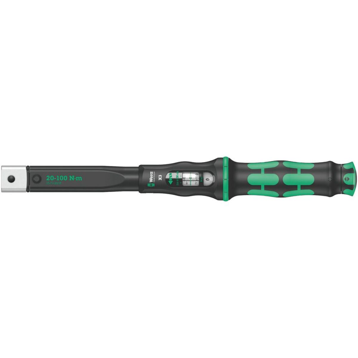 Wera Click-Torque X 3 Drehmomentschlüssel für Einsteckwerkzeuge, 20-100 Nm