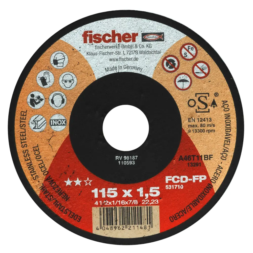 Fischer Trennscheibe FP 1,5/115 flach Inox