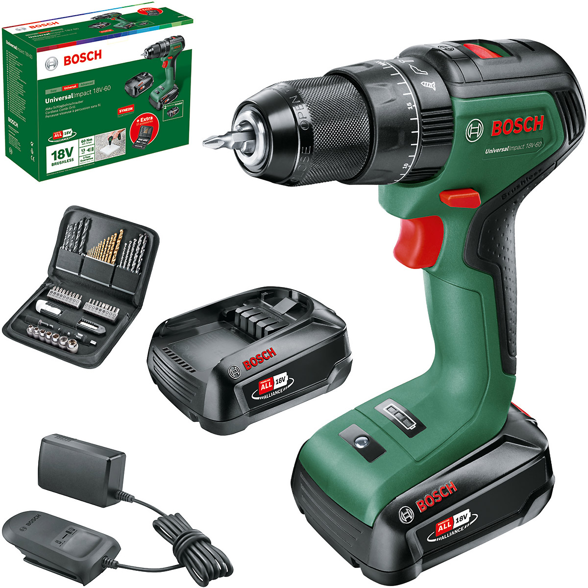Bosch Akku-Zweigang-Schlagbohrschrauber UniversalImpact 18V-60