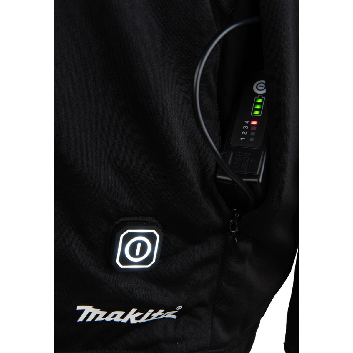 Makita Akku-Thermoshirt 18V/14,4V - 12V max. - 3-stufig - Stehkragen - Größe 3XL - DCX201C3XL