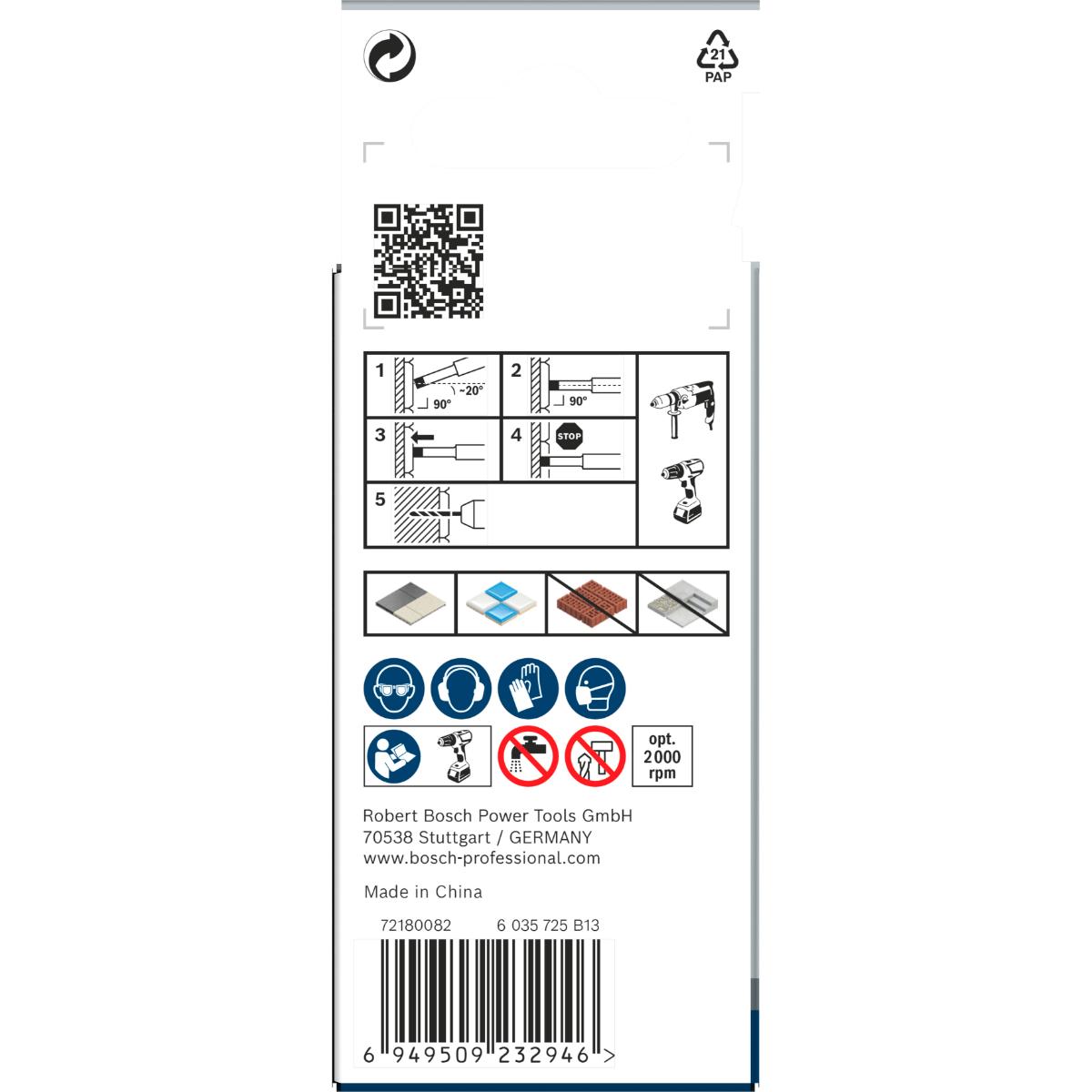 Bosch PRO Diamantbohrer-Set Expert for Ceramic (6, 6, 8 mm)