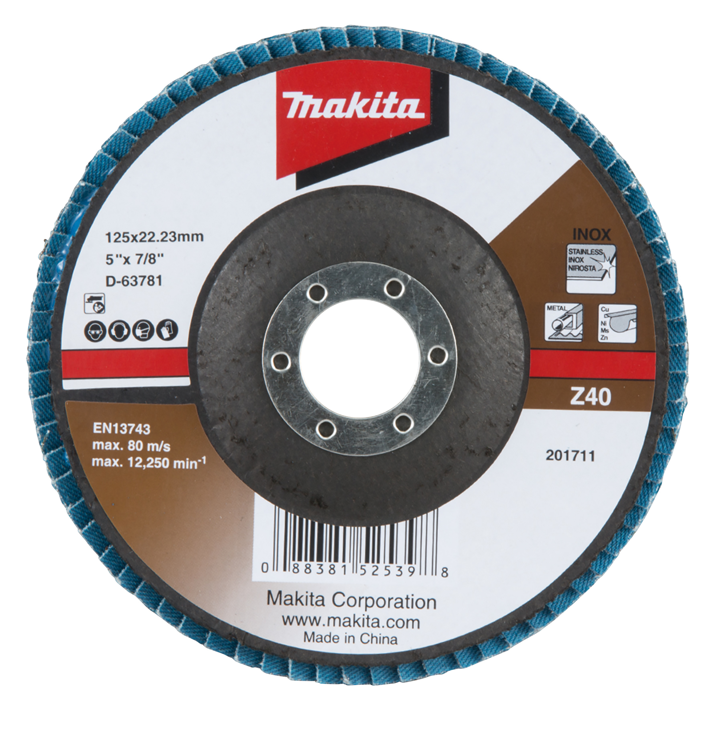 Makita Fächerschleifscheibe 125 mm Z40 - D-63781
