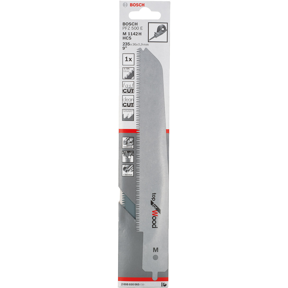 Bosch Säbelsägeblatt M 1142 H Top for Wood, für PFZ 500 E