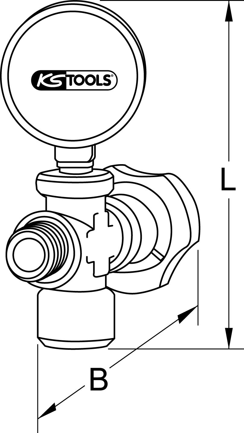 KS Tools Zusatzmanometer, 12bar