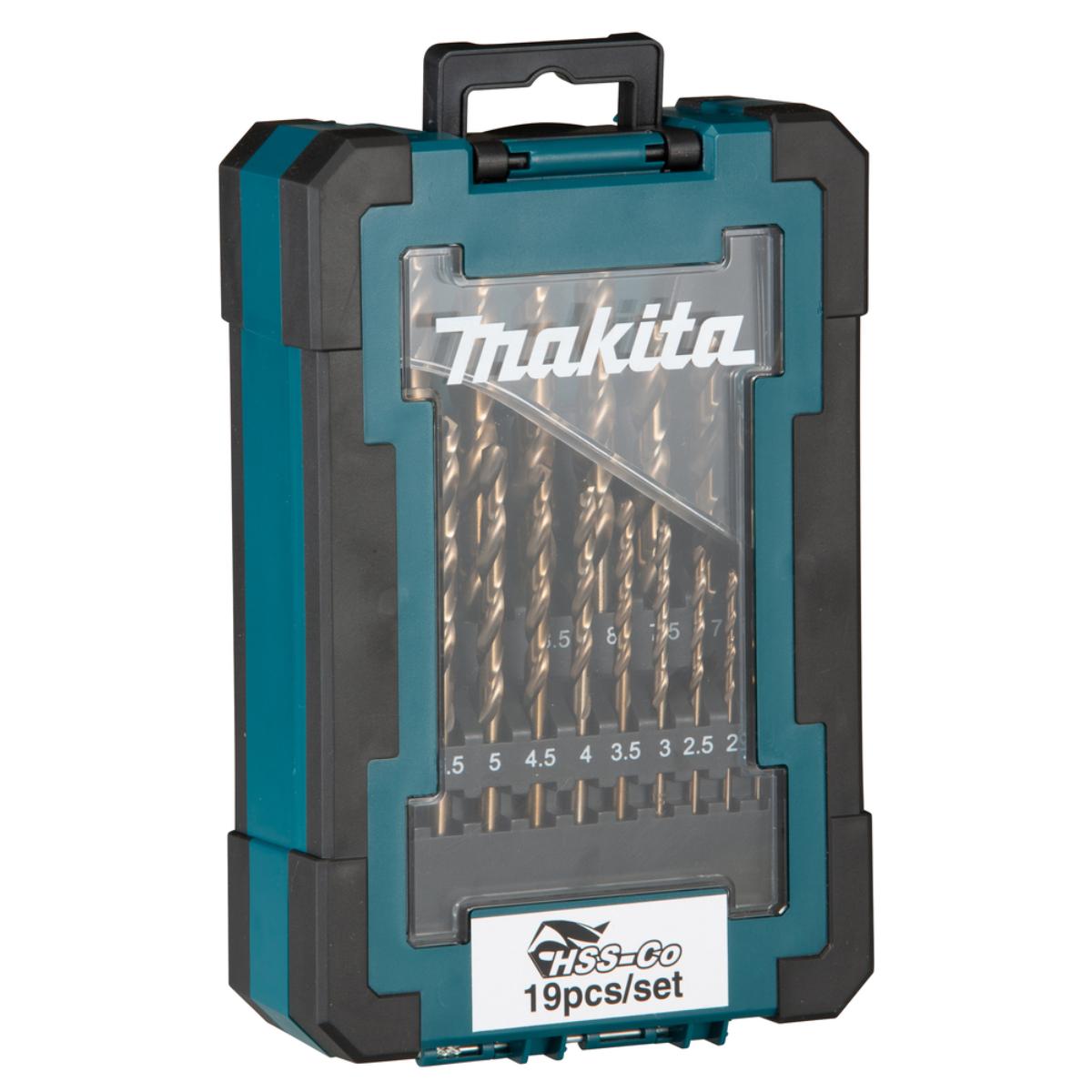 Makita Bohrer 19-teiliges Set HSS-Co Ø 1-10 mm, HSS-Co, Rundschaft
