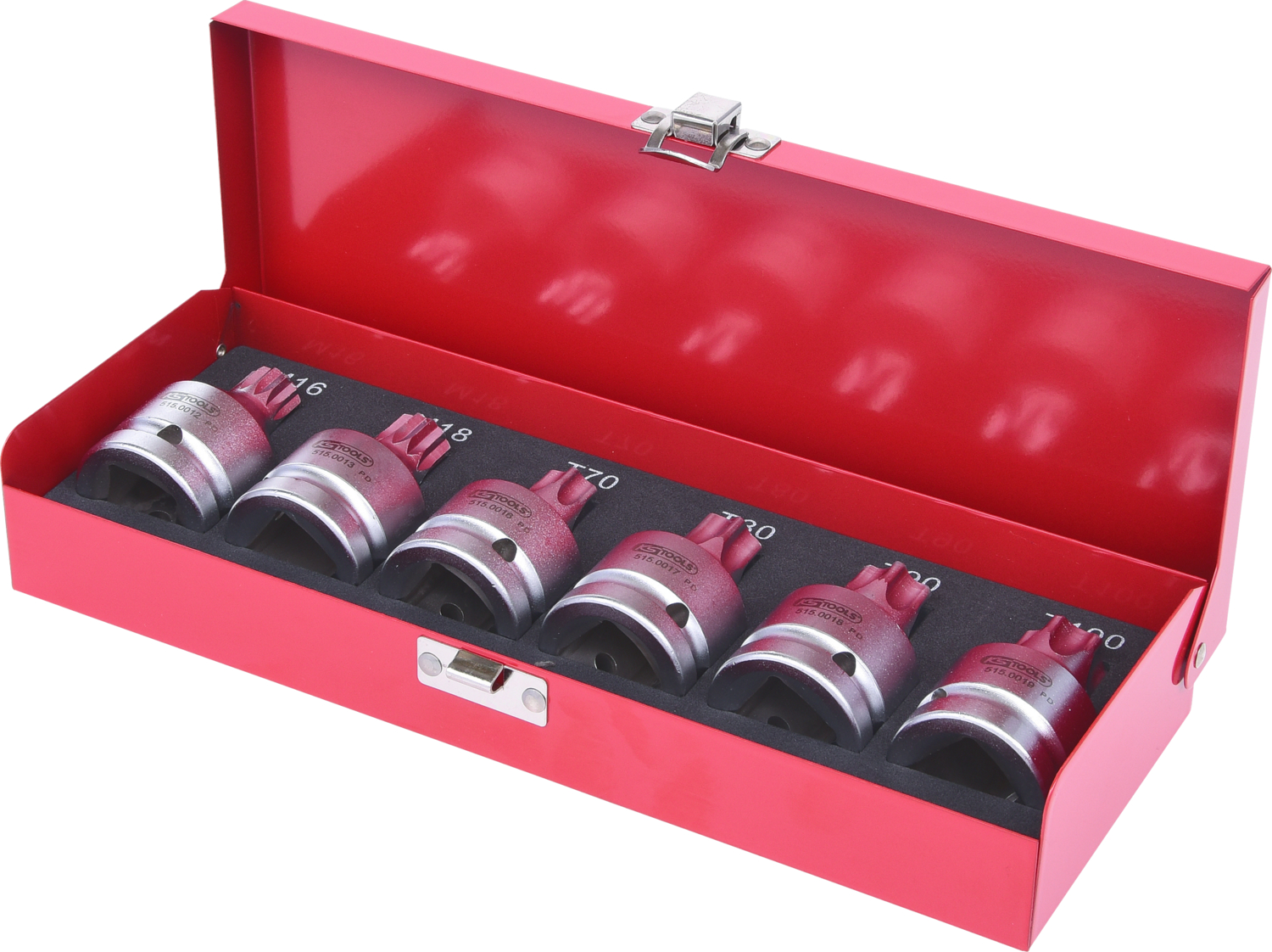 KS Tools 3/4" Kraft-Bit-Stecknuss-Satz, 6-tlg, Torx+Vielzahn, mit Bohrung