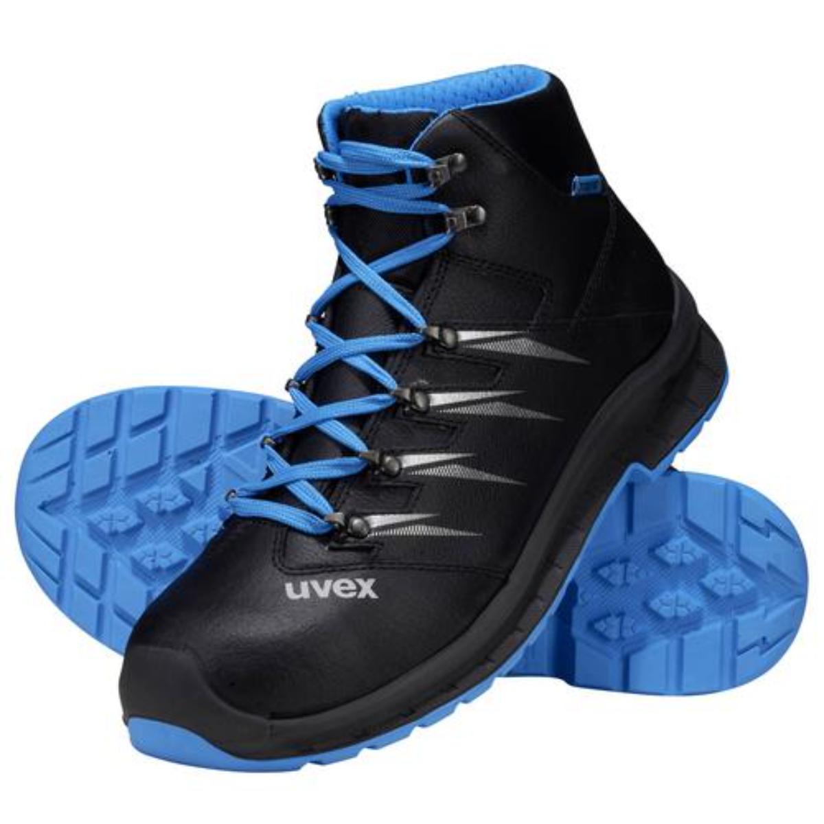 uvex 2 trend Sicherheitsschuh Stiefel S3, blau/schwarz