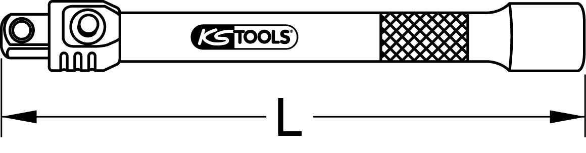 KS Tools 1/2" CHROMEplus Verlängerung mit Verriegelung