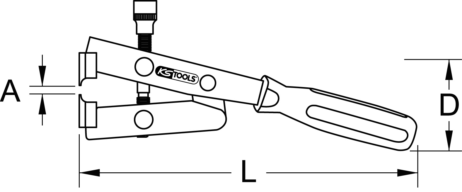 KS Tools Schlauchklemmenzange für Drehmomentanzug, 270mm