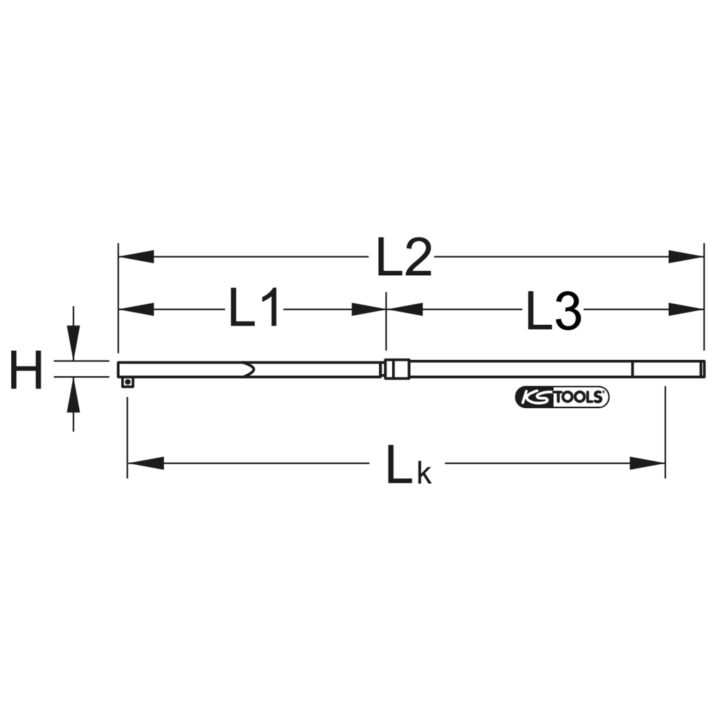 KS Tools 1/2" ALUTORQUEprecision-Drehmomentschlüssel, Rechtsanzug