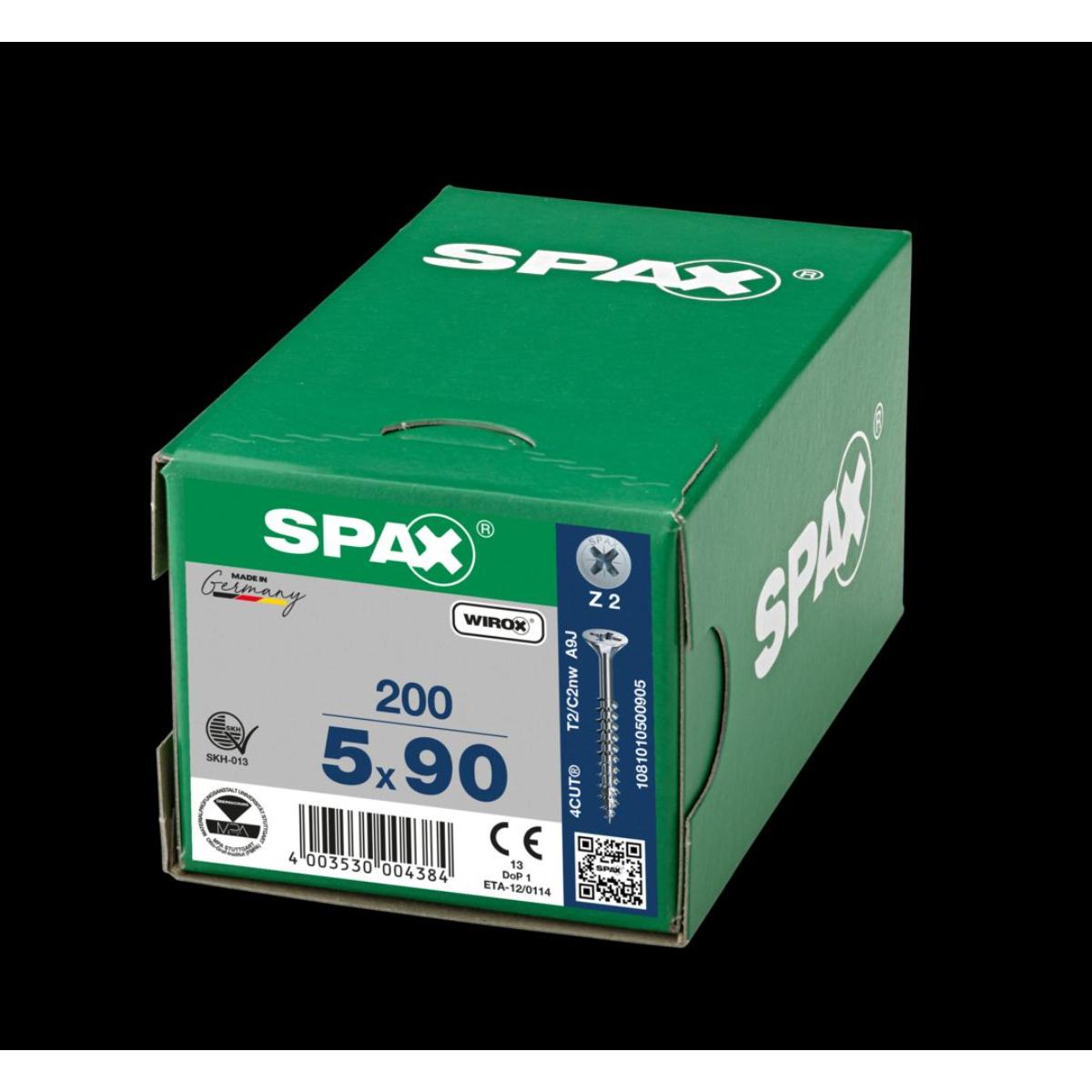SPAX Senkmultikopf Kreuzschlitz Z2 Teilgewinde WIROX, 200 Stück