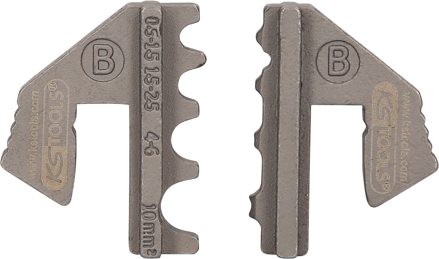 KS Tools Paar Crimp-Einsätze für nicht isolierte Kabelösen, Ø 0,5 - 10 mm 
