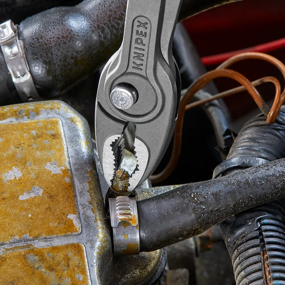 KNIPEX TwinGrip Front- und Seitengreifzange mit Comfort-Griffen grau atramentiert 200 mm