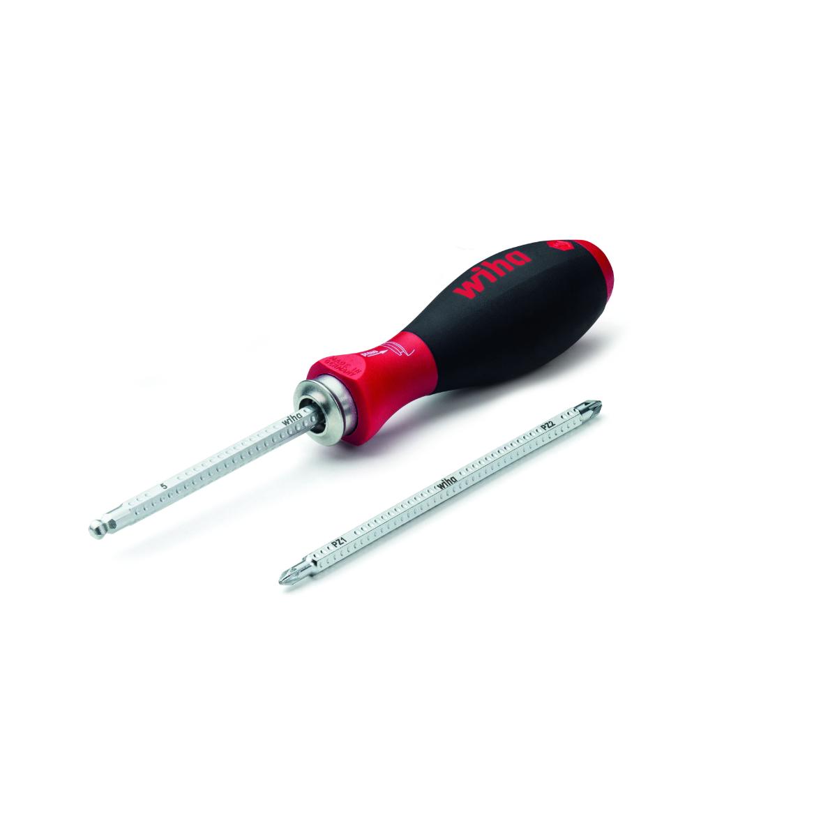Wiha Schraubendreher mit Wechselklingen Set SYSTEM 6 gemischt 12-teilges Set mit Rolltasche
