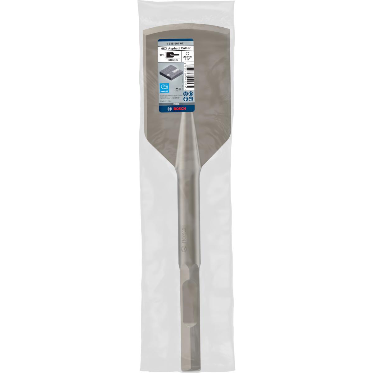 Bosch PRO Asphaltmeißel mit 28-mm-Sechskantaufnahme, 500 x 125 mm