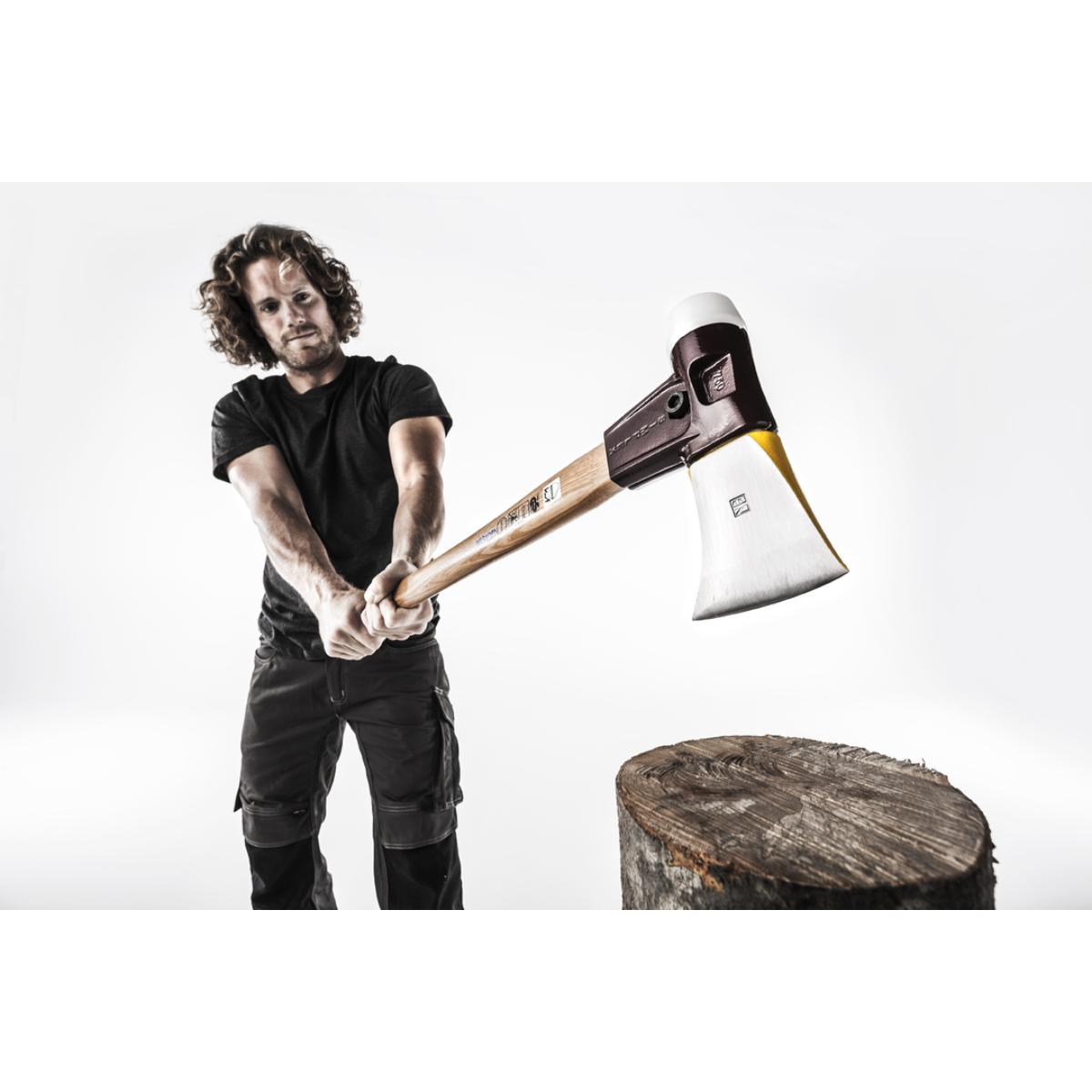 HALDER SIMPLEX - Spaltaxt mit schlanker Form mit Tempergussgehäuse und Hickorystiel