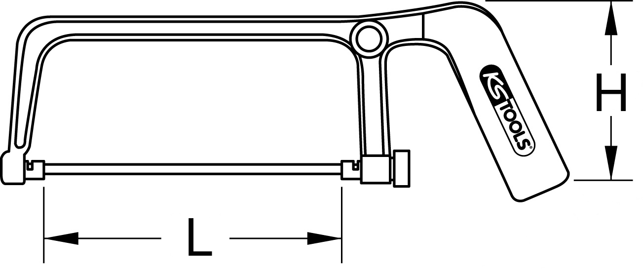 KS Tools Kleinhandsägebogen rot, 150mm
