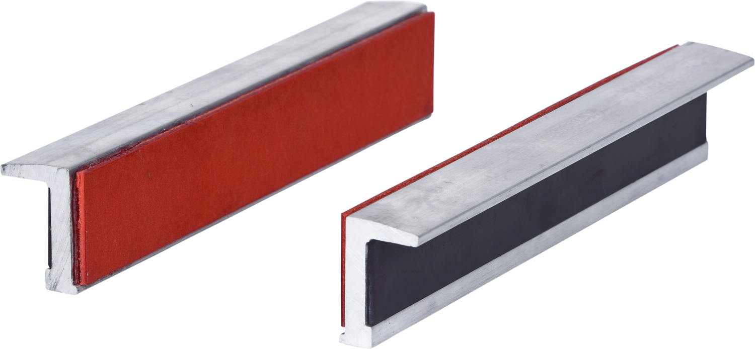 KS Tools Alu-Schraubstock-Schonbacken,Gummibesatz
