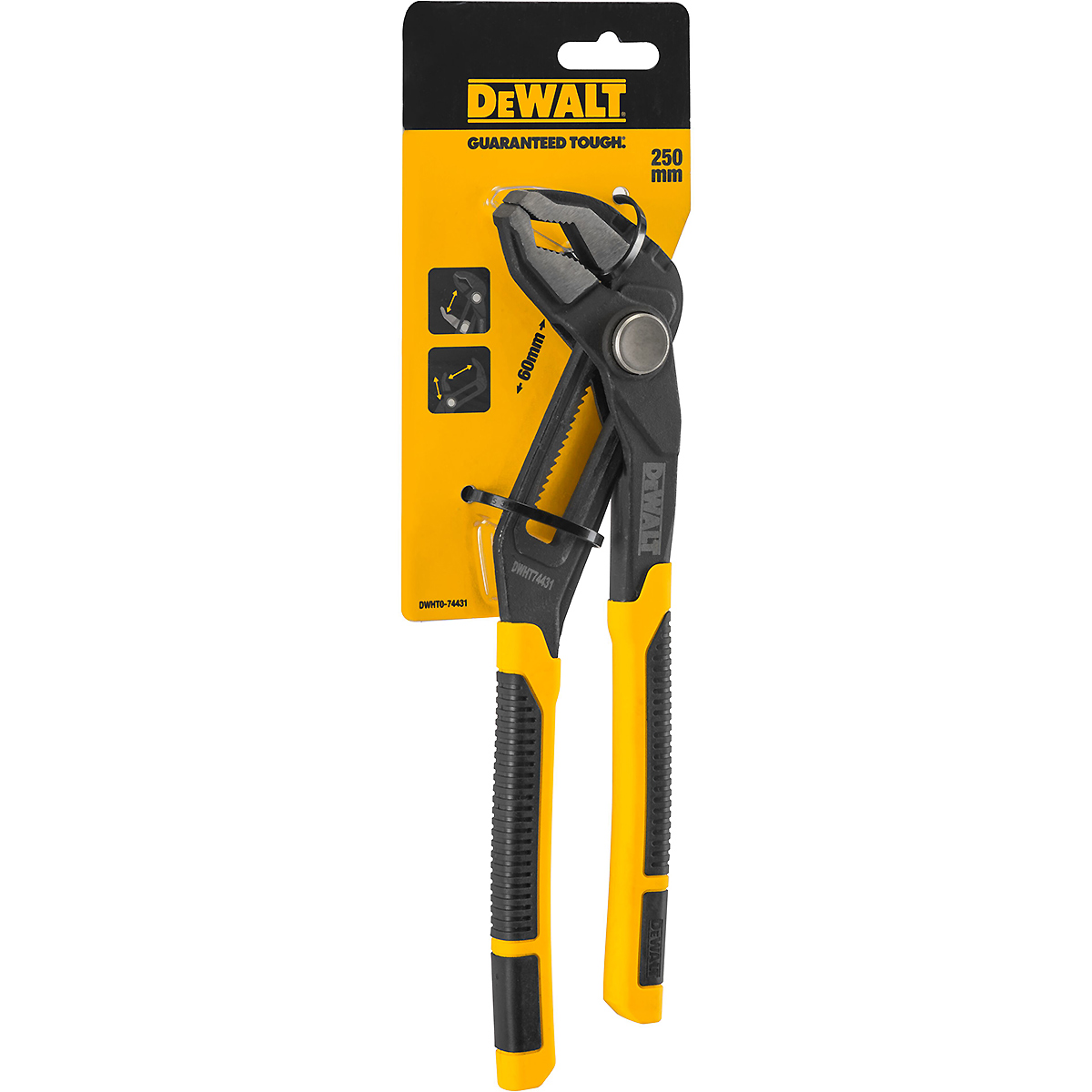 DEWALT Wasserpumpenzange 250mm Push-Lock-Mechanismus