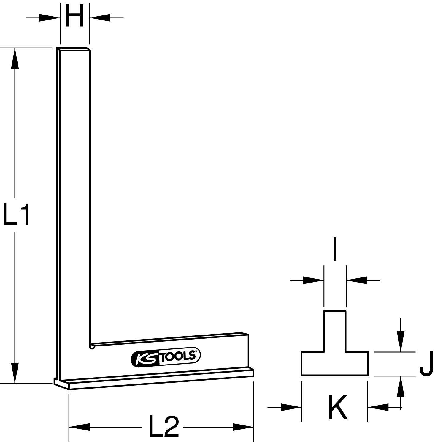 KS Tools Anschlagwinkel nach DIN 875-2