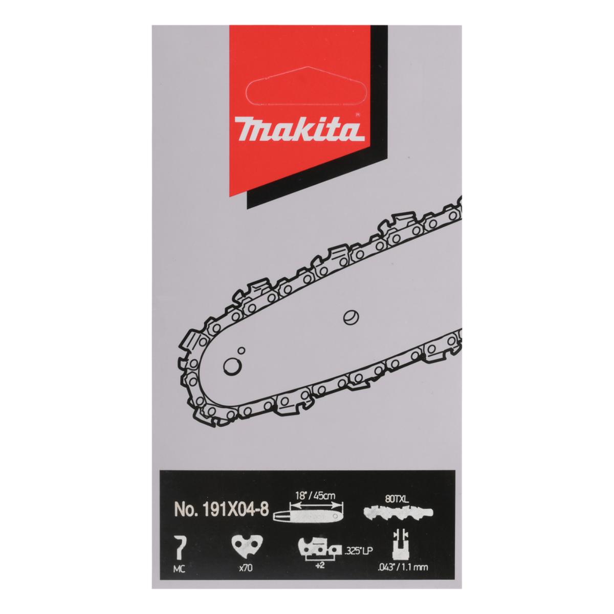 Makita Sägekette 80TXL 45cm Speed Cut - 70 TG - 1,1 mm - 0,325 ZollLP - Mikro-Halbmeißel - 191X04-8