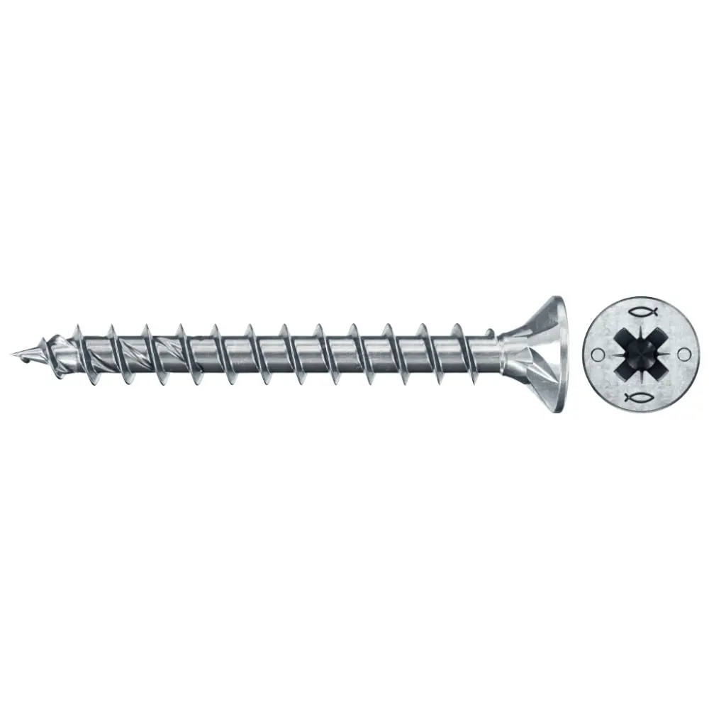 Fischer Spanplattenschraube 4,5x30 PowerFast FPF II CZF BC, Senkkopf, Kreuzschlitz PZ, Vollgewinde