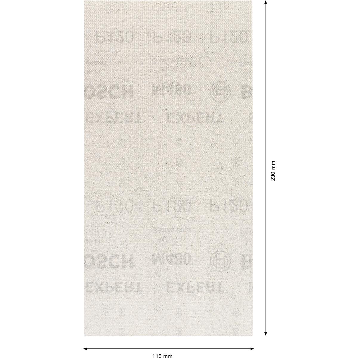 Bosch EXPERT M480 Schleifnetz, 115 x 107 mm, 50 Stück