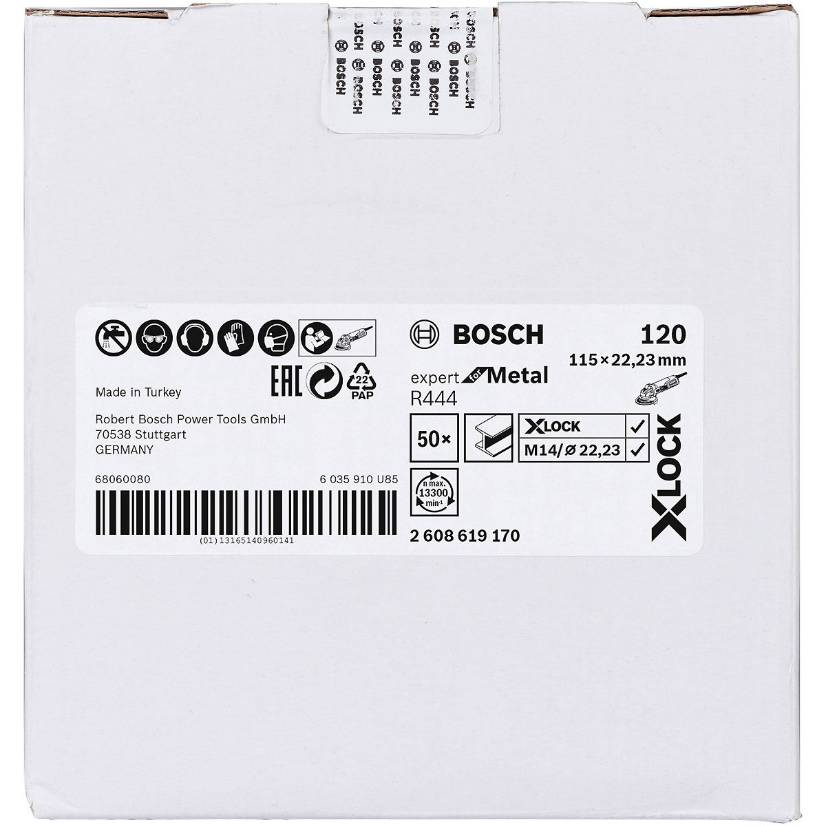 Bosch Fiberschleifscheibe R444 Expert for Metal, X-LOCK 115mm