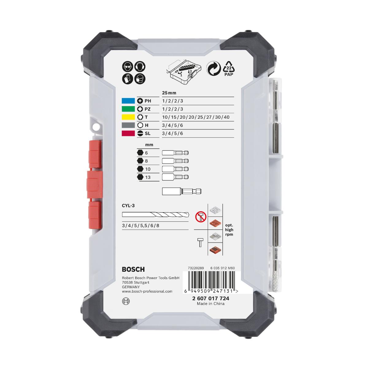 Bosch Extra Hard und CYL-3 im Pick and Click-Koffer Aufsteller, 35‑teiliges Set