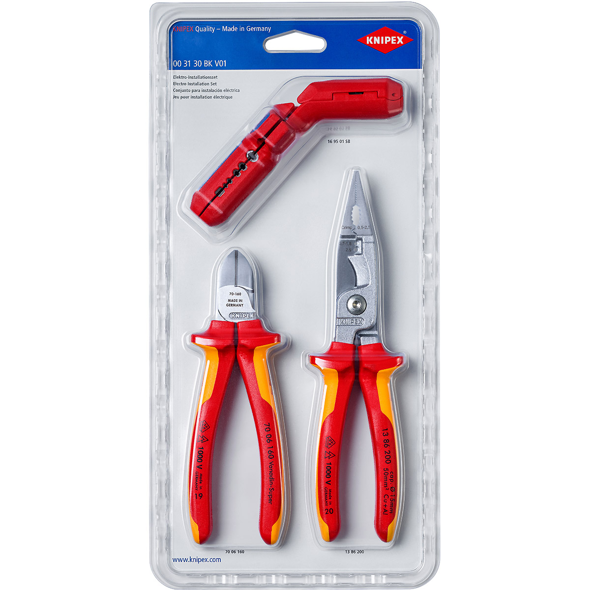 KNIPEX Elektro-Installationsset 340 mm