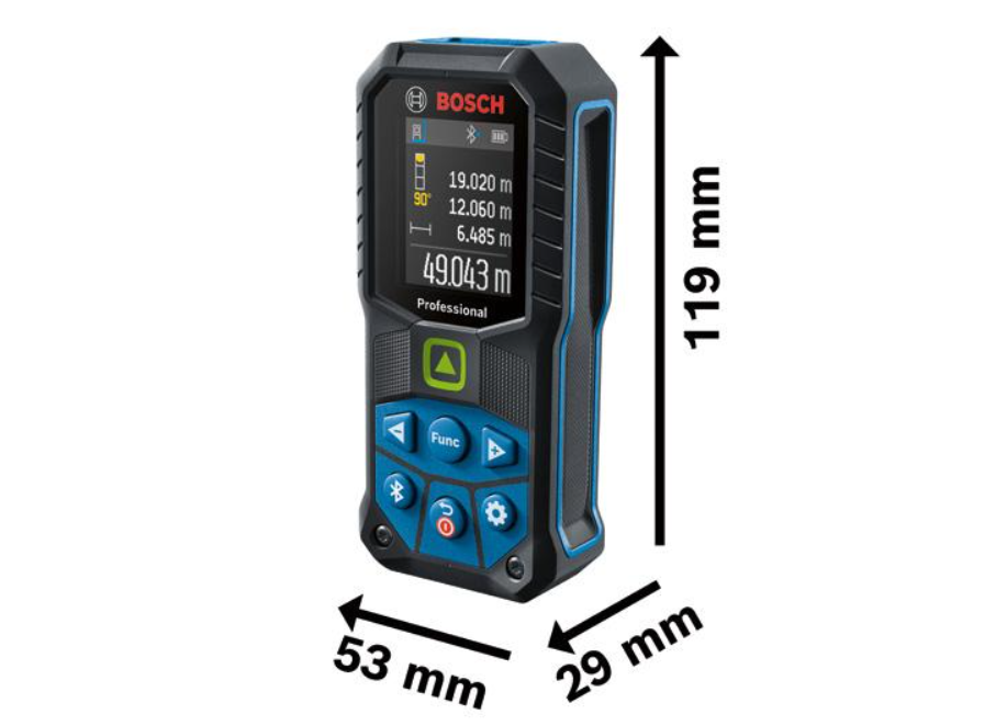 Bosch Laser-Entfernungsmesser GLM 50-27 CG mit BA 3.7V 1.0Ah A und USB-C-Kabel