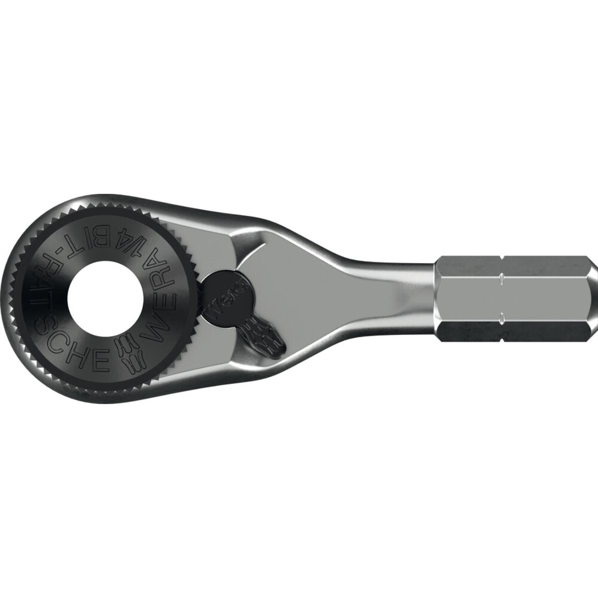 Wera 8011 Zyklop Mini 4 Bit-Ratsche, 1/4 zoll, 1/4 zoll x 50 mm
