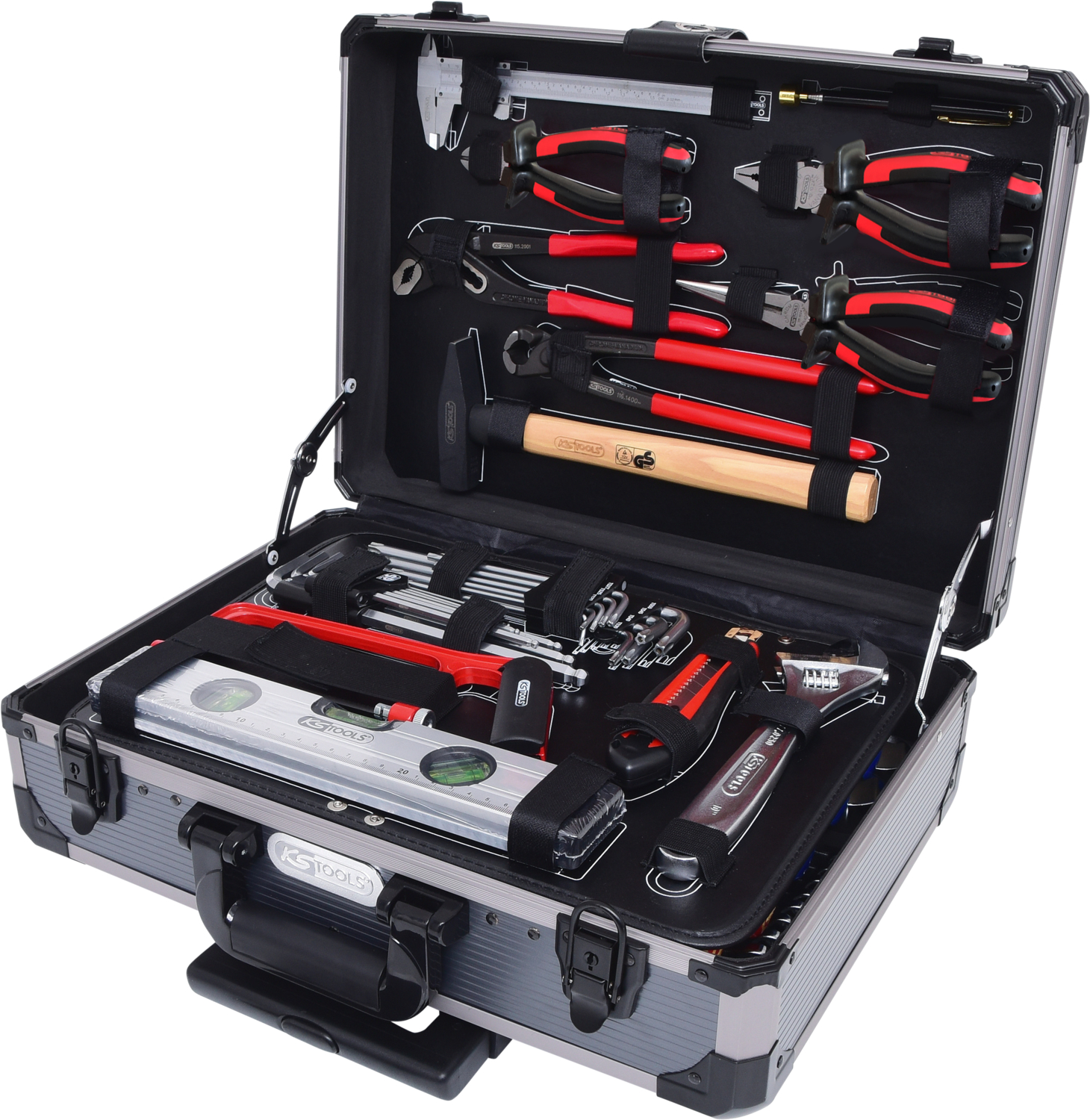 KS Tools 1/4"+1/2" Universal-Werkzeug-Satz, 130-tlg
