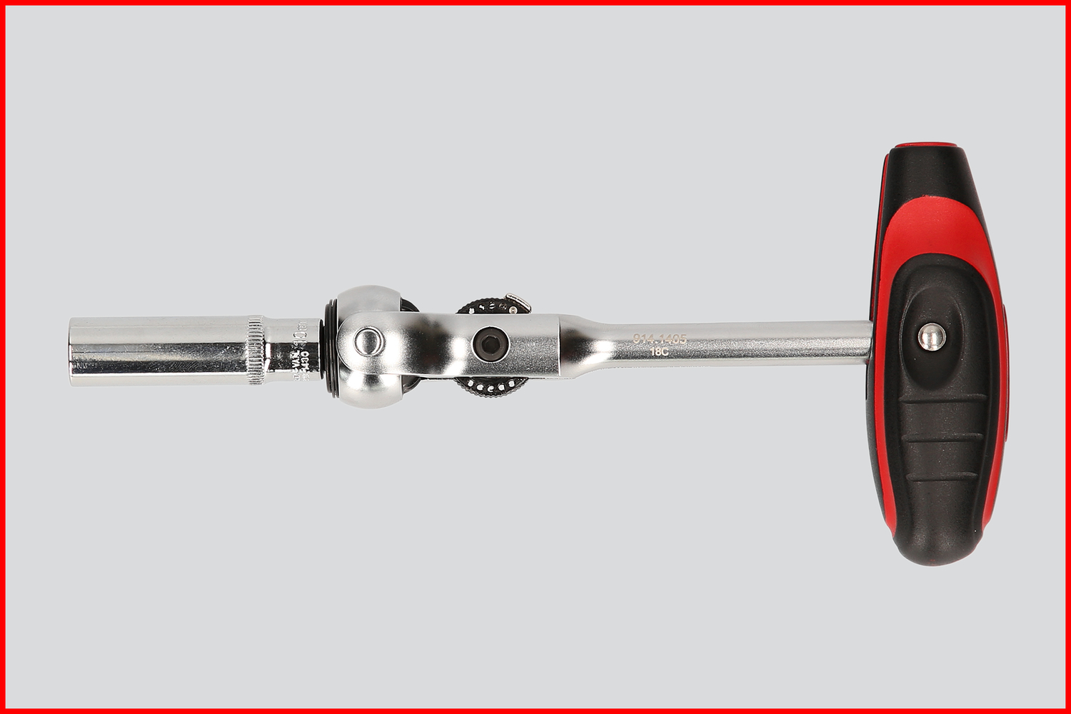 KS Tools 1/4" MODIFIX Mini-T-Griff-Schwenkkopf-Knarre, 72 Zahn