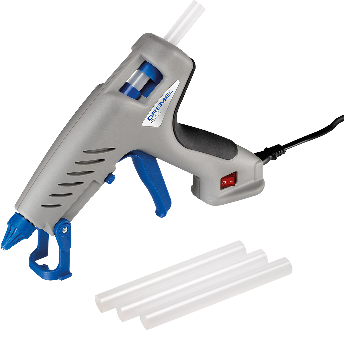 DREMEL Heißklebepistole 940-3 Kompaktwerkzeug (195 °C) mit 3 Zubehöre