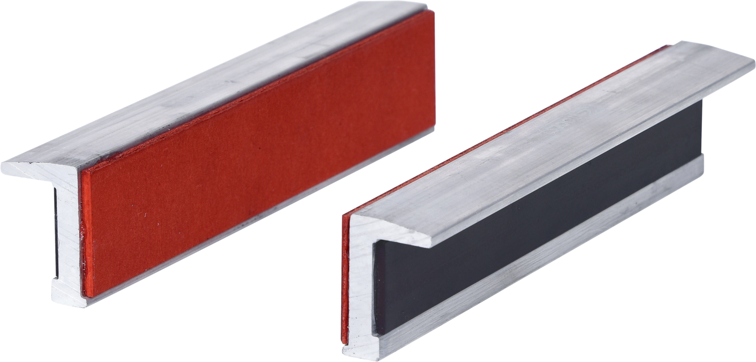 KS Tools Alu-Schraubstock-Schonbacken,Gummibesatz