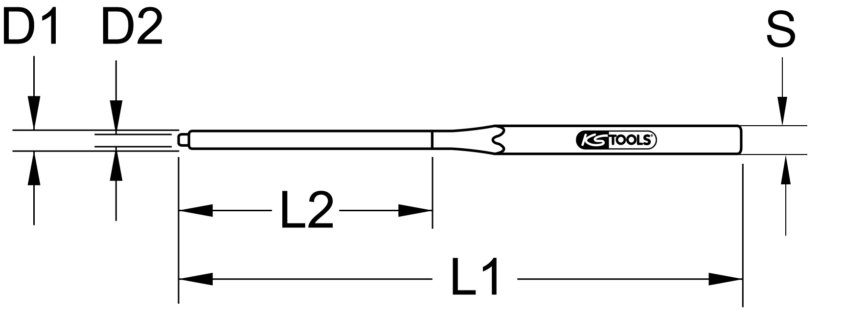 KS Tools Bremsklotz-Splinttreiber