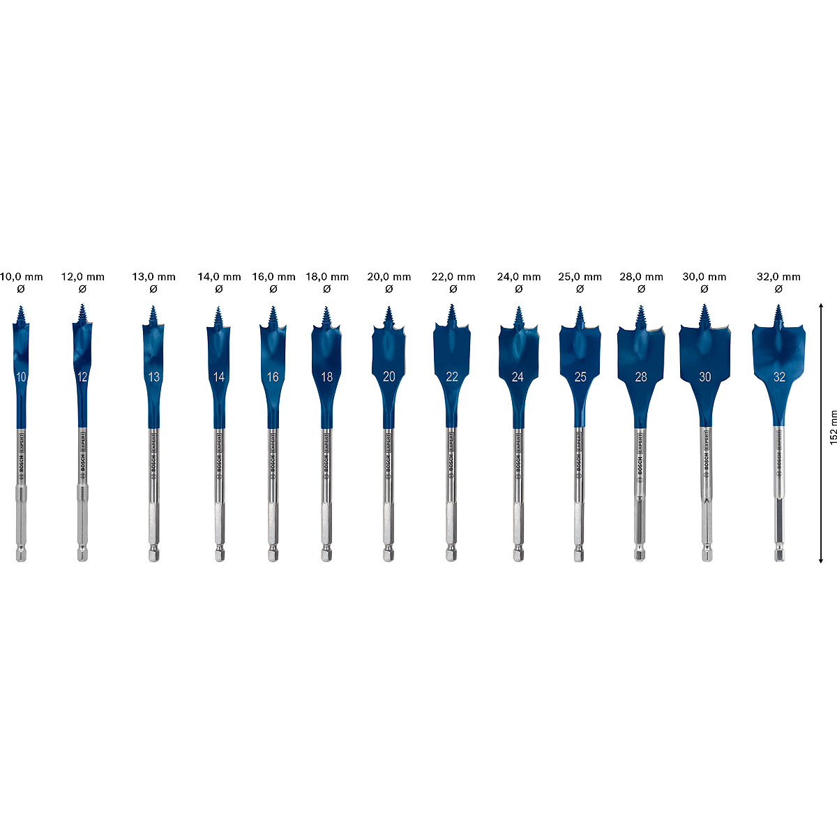 Bosch EXPERT SelfCut Speed Flachfräsbohrer-Set, für Bohrmaschinen 13er-Set