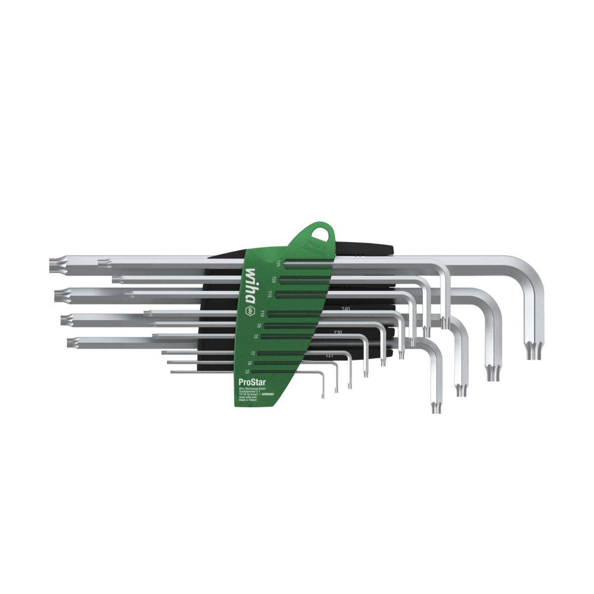 Wiha Stiftschlüssel Set im ProStar Halter TORX 13-teilges Set titansilber in SB-Kartonverpackung