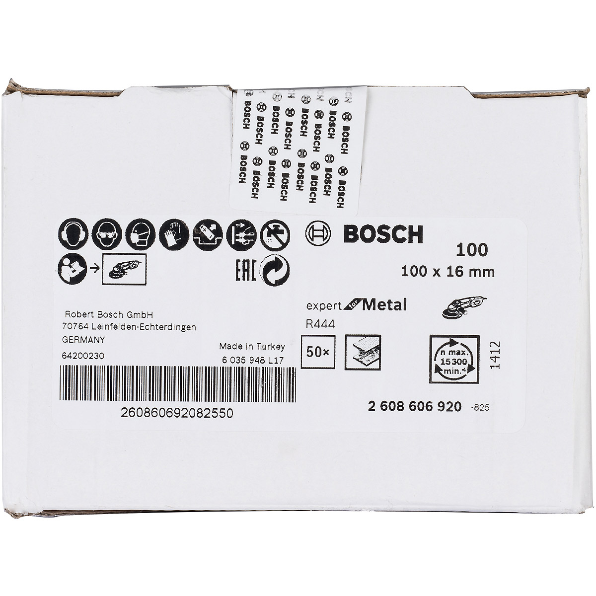 Bosch Fiberschleifscheibe R444 Expert for Metal, Korund, Ø 100