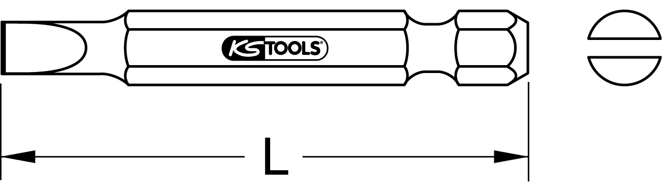 KS Tools 1/4" Bit Schlitz