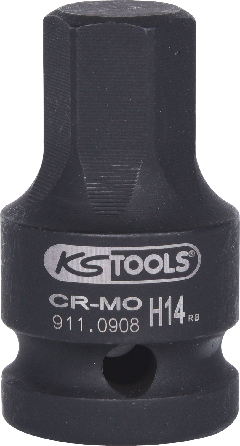KS Tools 1/2" Kraft-Bit-Stecknuss, kurz