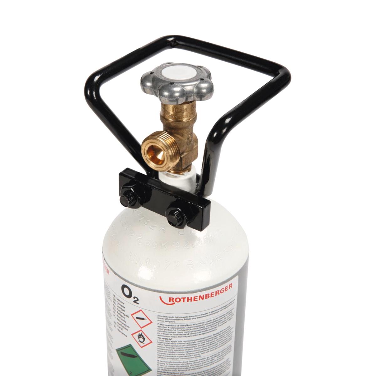 Rothenberger Sauerstoff - Stahlflasche, 2,0l gefüllt