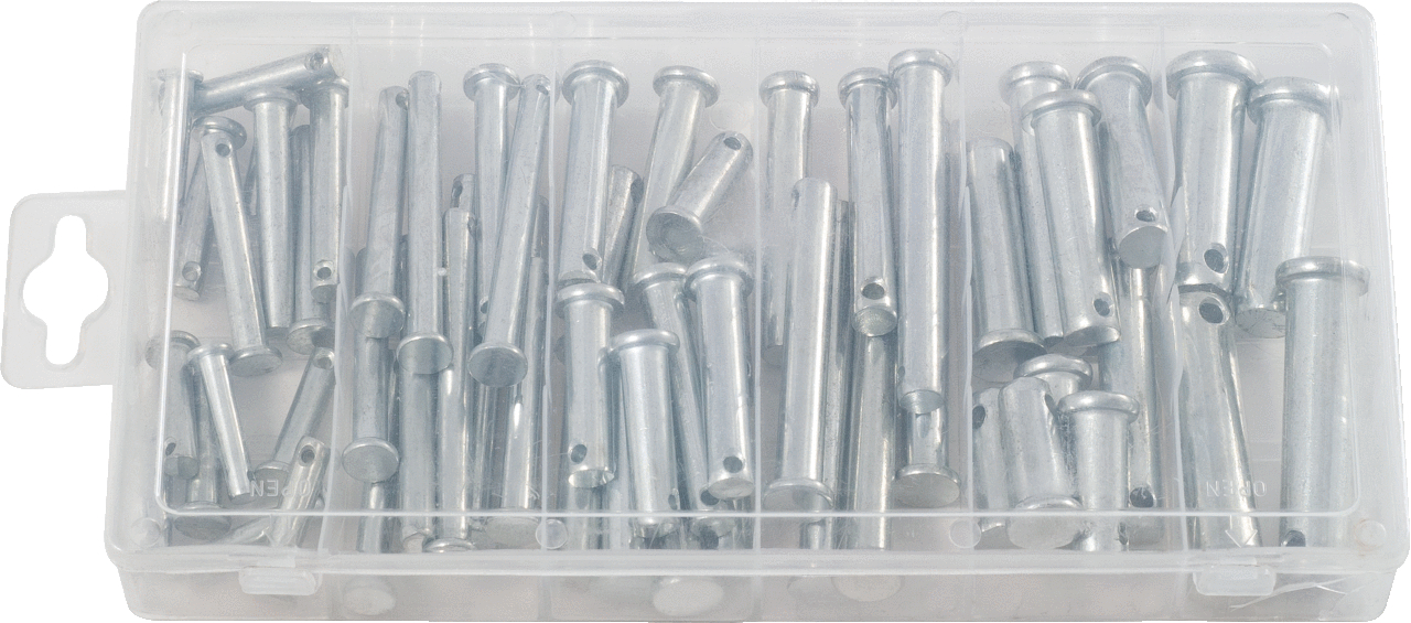 KS Tools Sortiment Sicherungsbolzen, Ø 5-12mm, 21 Größen, 60-tlg